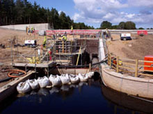 Altyre Estate Dam under construction